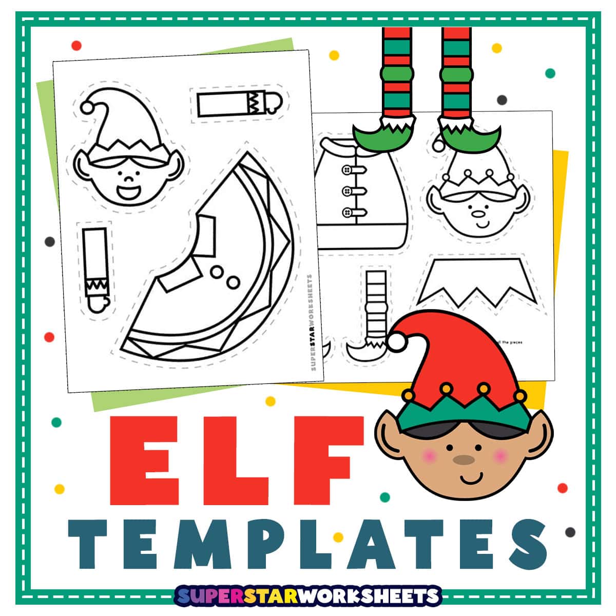 elf template - superstar worksheets